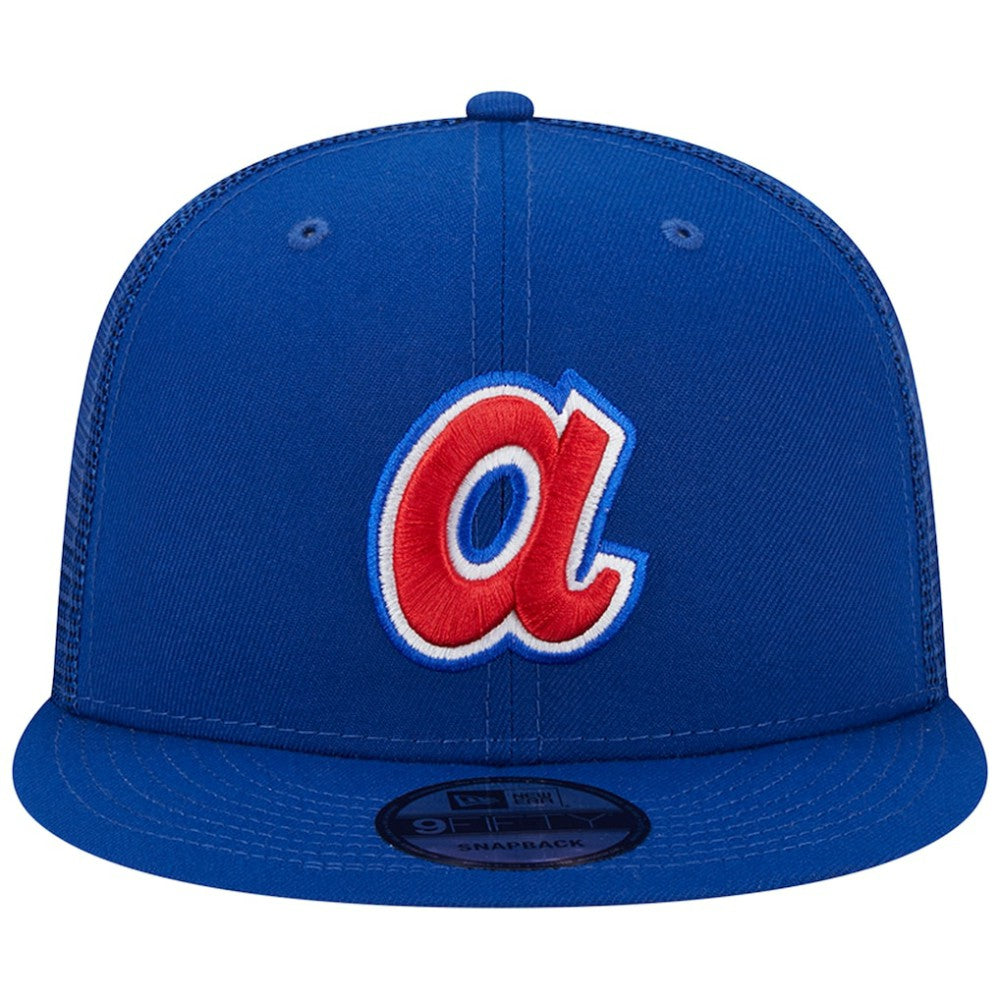Atlanta Braves Cooperstown Collection Team Color Trucker 9FIFTY Snapback Hat - Royal | New Era