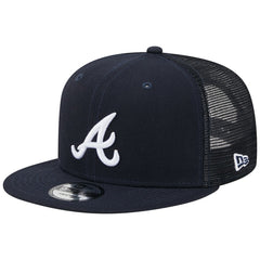 Atlanta Braves Team Color Trucker 9FIFTY Snapback Hat - Navy | New Era