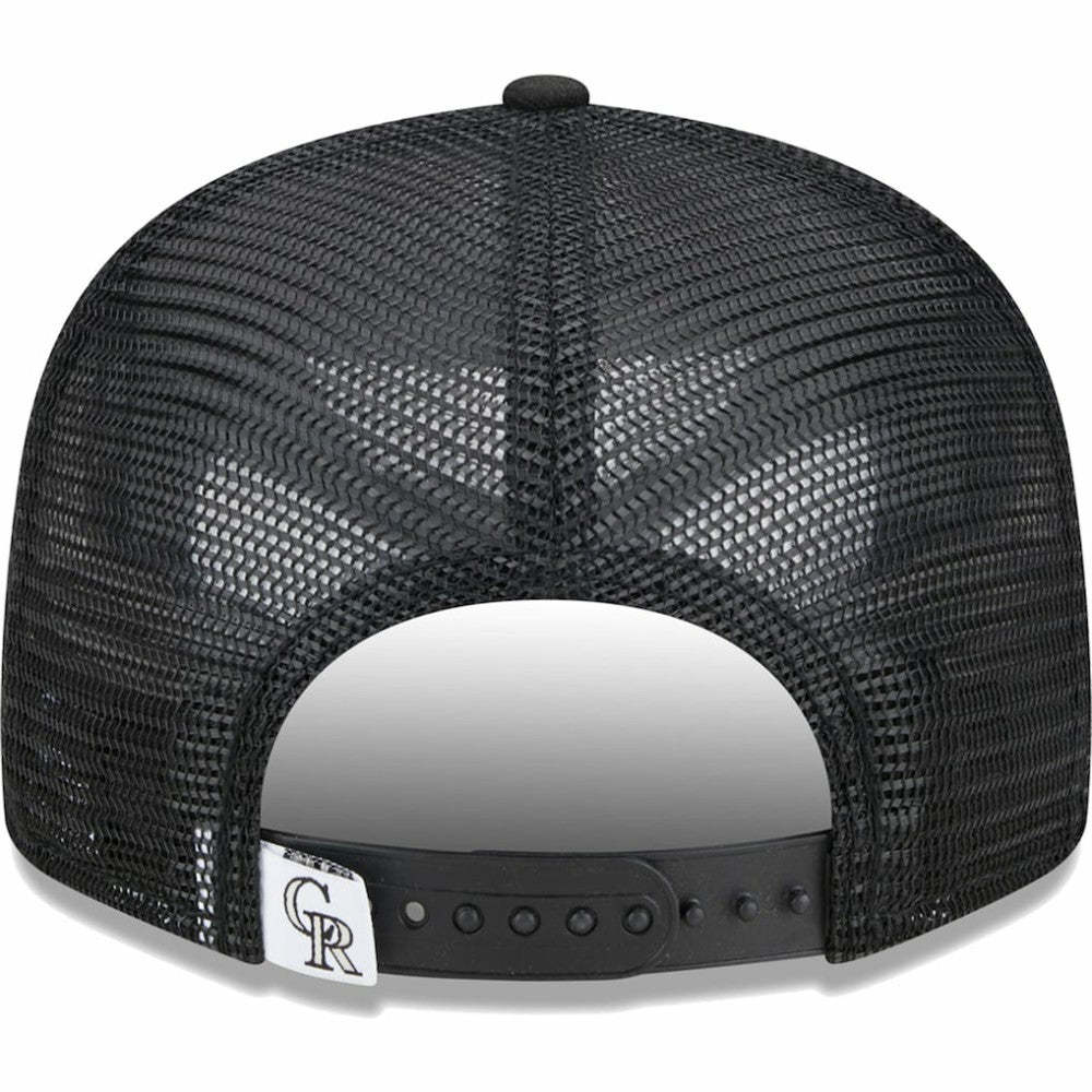 Colorado Rockies Team Color Trucker 9FIFTY Snapback Hat - Black | New Era