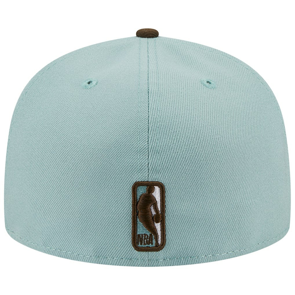Philadelphia 76ers Two-Tone 59FIFTY Fitted Hat - Light Blue/Brown | New Era shop