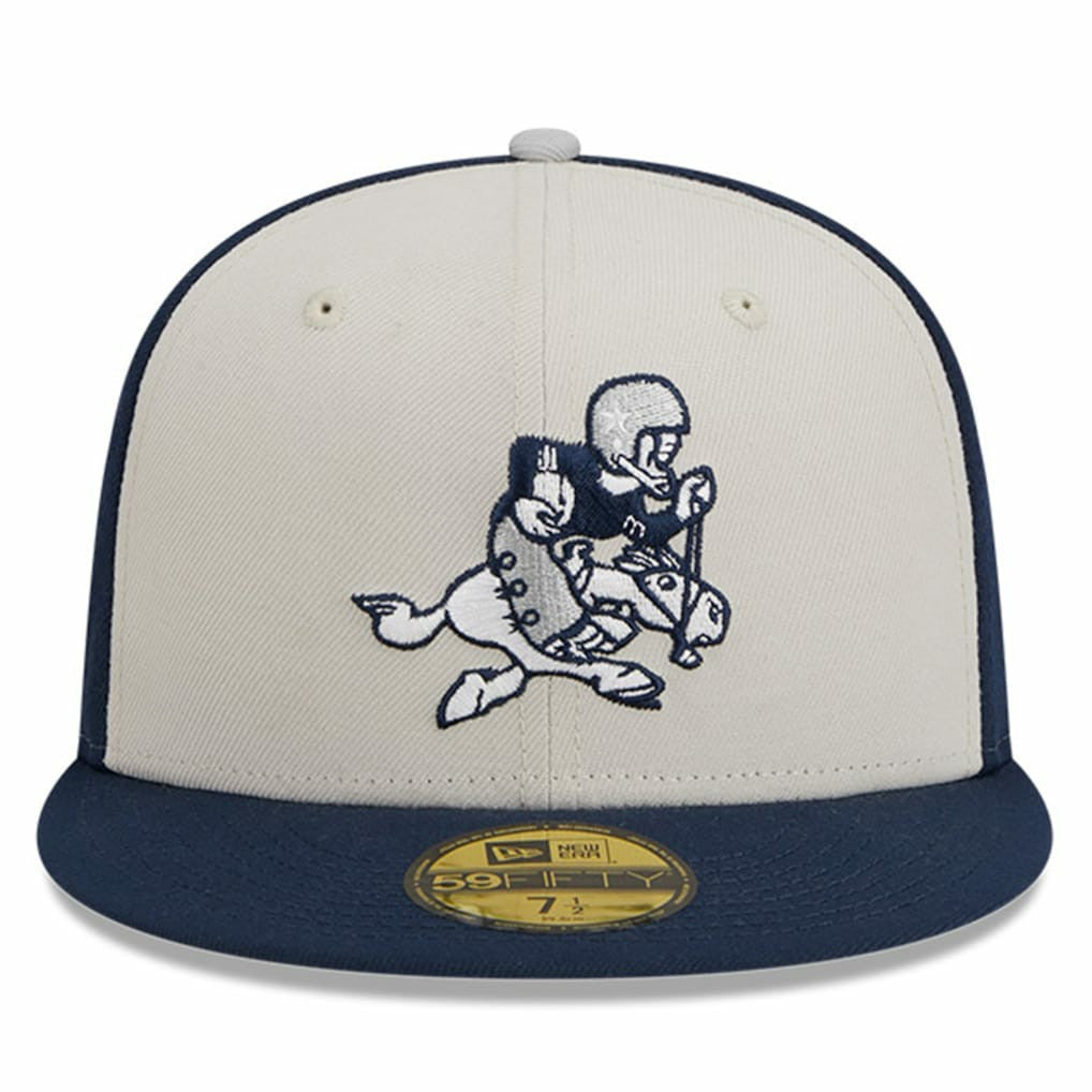Dallas Cowboys New Era 2023 Sideline Historic 59FIFTY Fitted Hat - Cream/Navy cheap