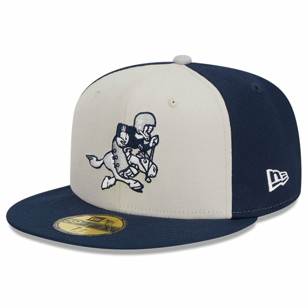Dallas Cowboys New Era 2023 Sideline Historic 59FIFTY Fitted Hat - Cream/Navy cheap