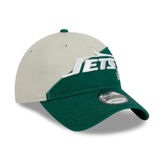 New York Jets New Era 2023 Sideline Historic 9TWENTY Adjustable Hat - Cream/Green on sale