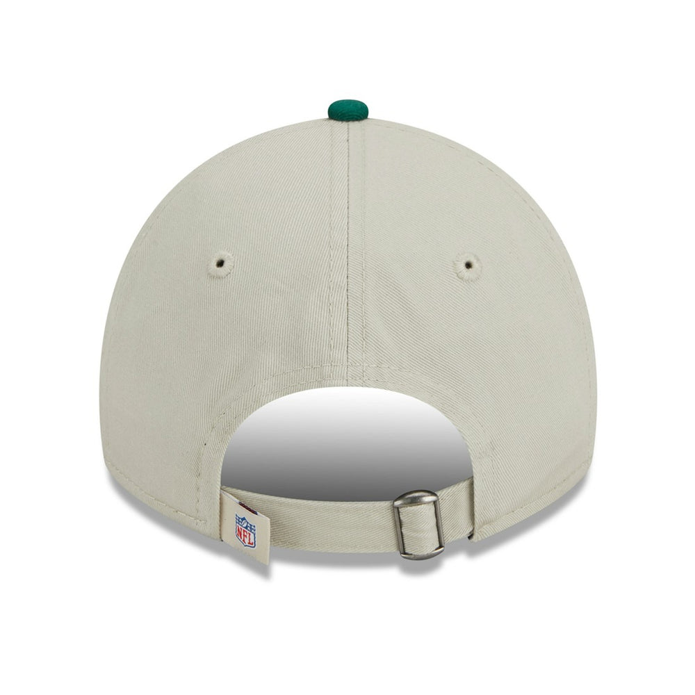 New York Jets New Era 2023 Sideline Historic 9TWENTY Adjustable Hat - Cream/Green on sale