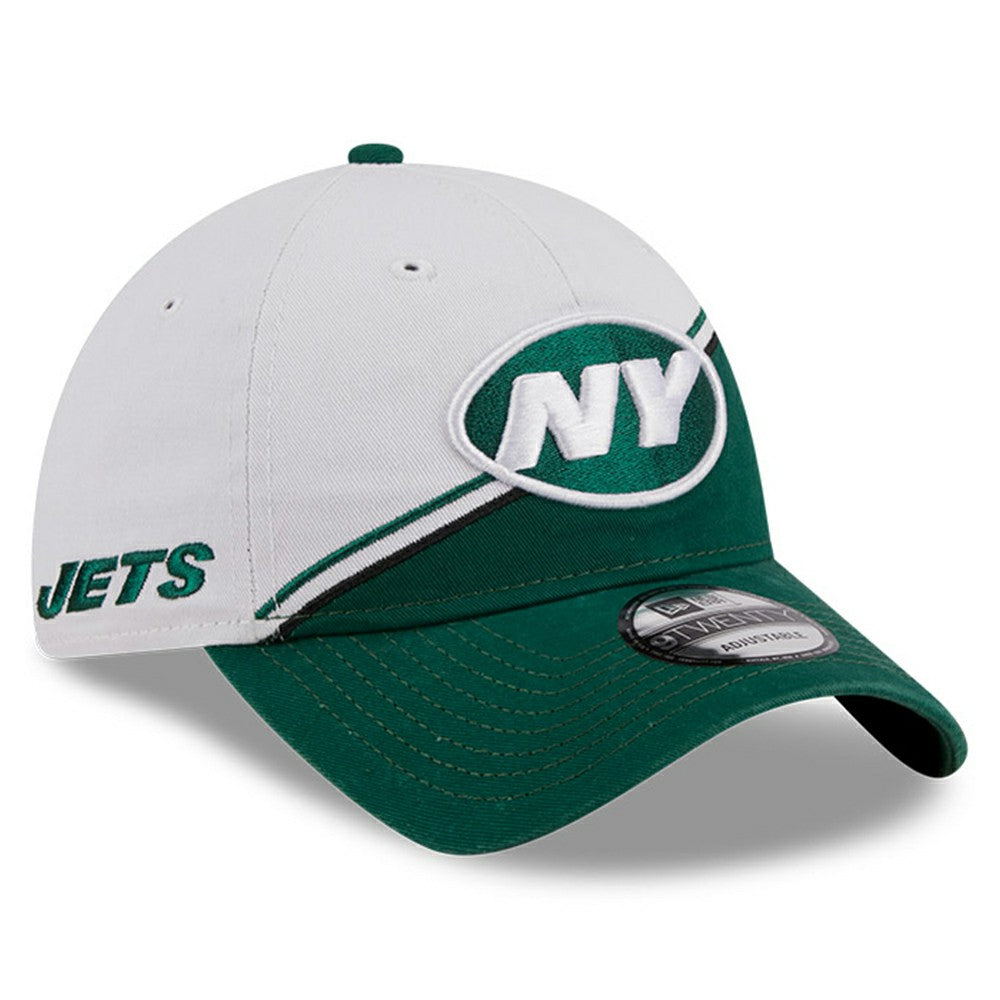 New York Jets New Era 2023 Sideline 9TWENTY Adjustable Hat - White/Green discount