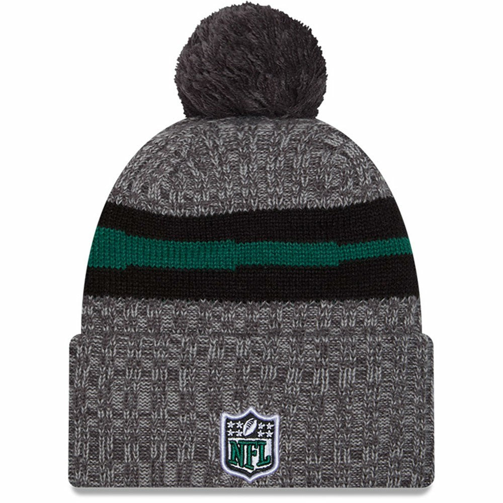 New York Jets New Era 2023 Sideline Sport Cuffed Pom Knit Hat - Gray discount