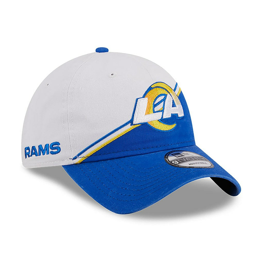 Los Angeles Rams New Era Youth 2023 Sideline 9TWENTY Adjustable Hat - White/Royal cheap