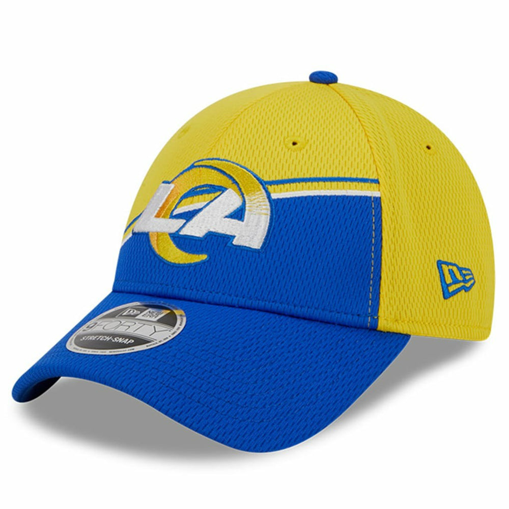 Los Angeles Rams New Era 2023 Sideline 9FORTY Adjustable Hat - Gold/Royal for sale