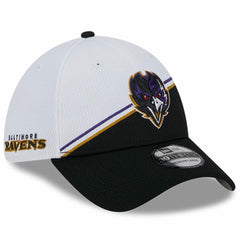 Baltimore Ravens New Era 2023 Sideline 39THIRTY Flex Hat - White/Black outlet