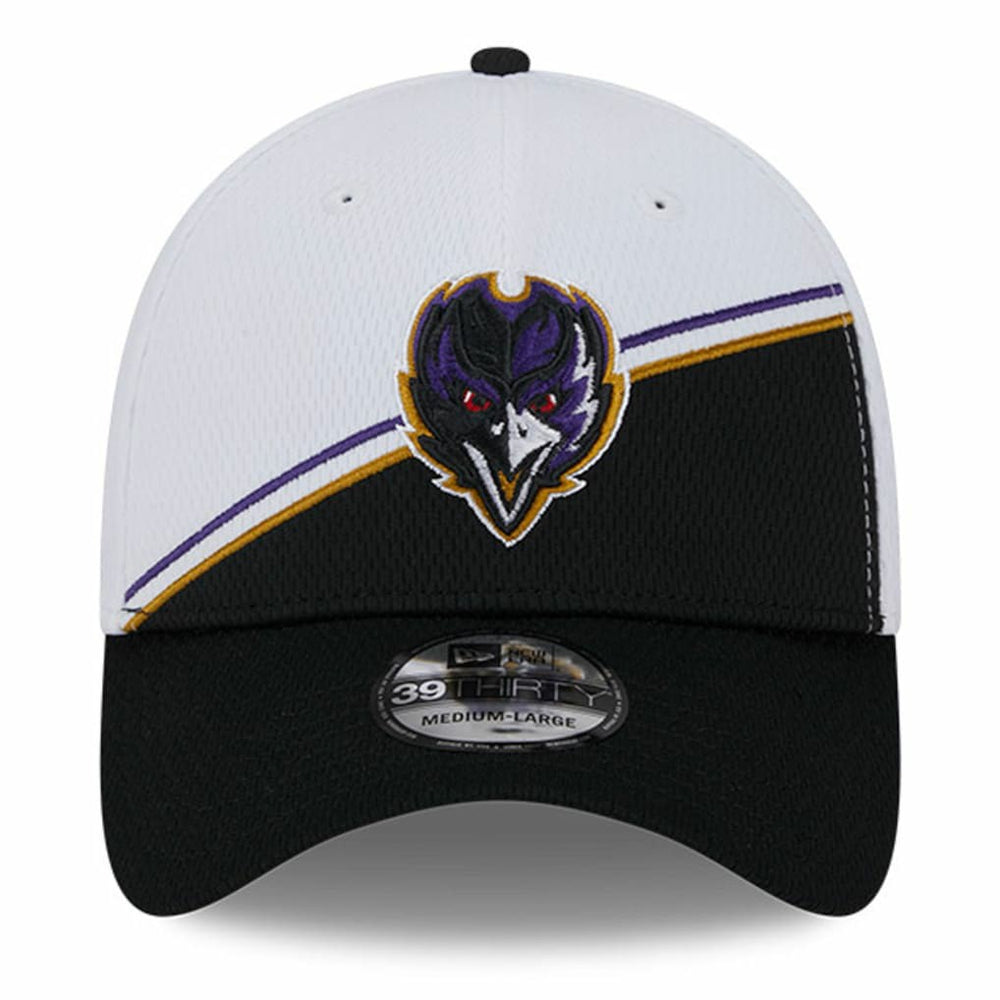 Baltimore Ravens New Era 2023 Sideline 39THIRTY Flex Hat - White/Black outlet