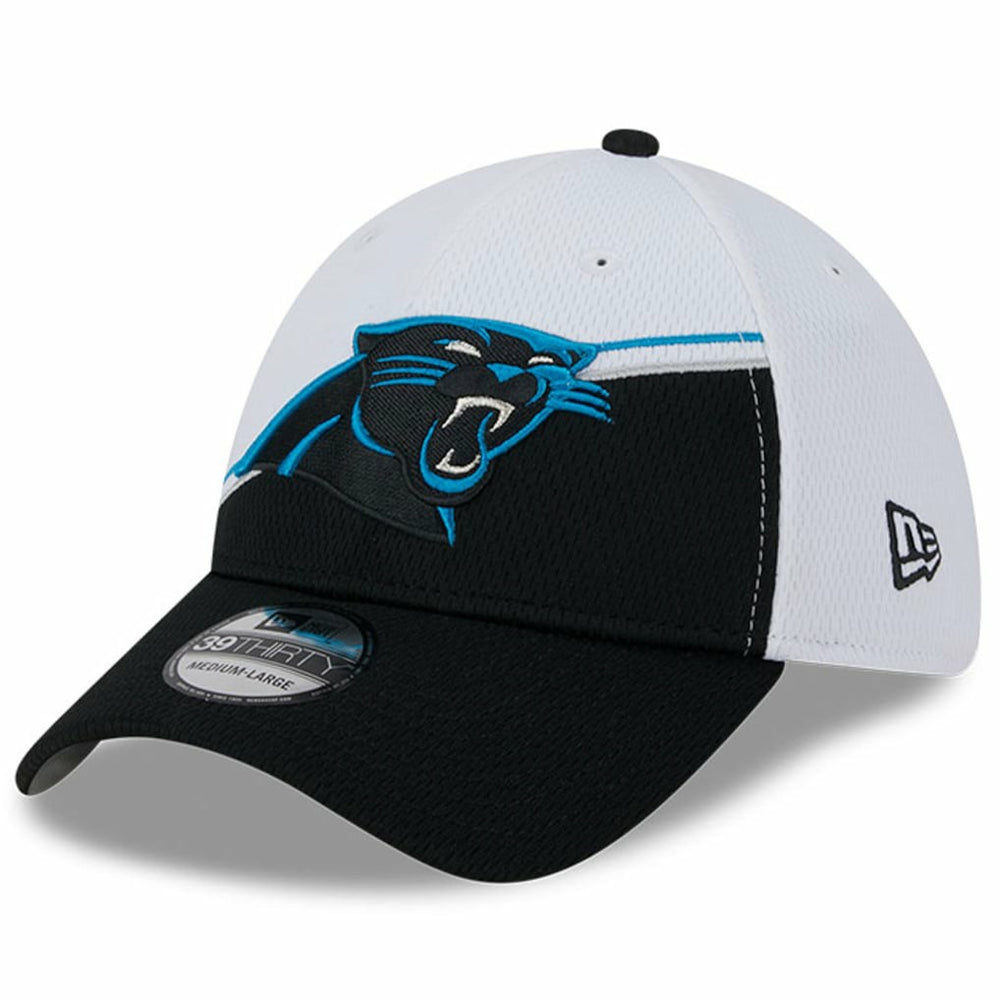 Carolina Panthers New Era 2023 Sideline 39THIRTY Flex Hat - White/Black discount