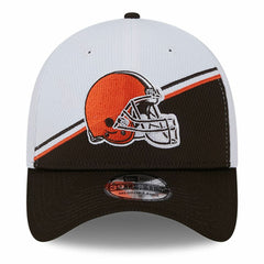 Cleveland Browns New Era 2023 Sideline 39THIRTY Flex Hat - White/Brown discount