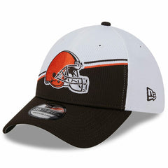 Cleveland Browns New Era 2023 Sideline 39THIRTY Flex Hat - White/Brown discount