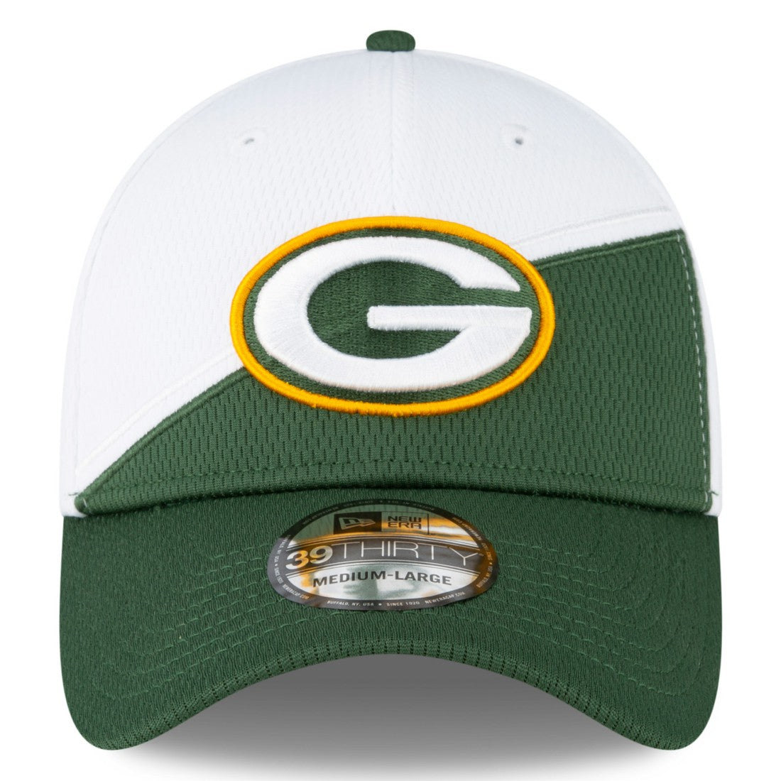 Green Bay Packers New Era 2023 Sideline 39THIRTY Flex Hat - White/Green sale