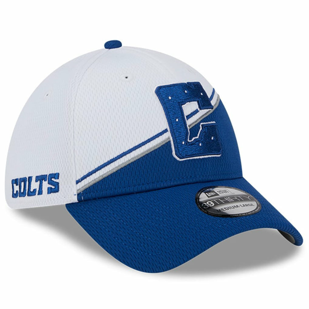 Indianapolis Colts New Era 2023 Sideline 39THIRTY Flex Hat - White/Royal outlet