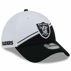 Las Vegas Raiders New Era 2023 Sideline 39THIRTY Flex Hat - White/Black cheap