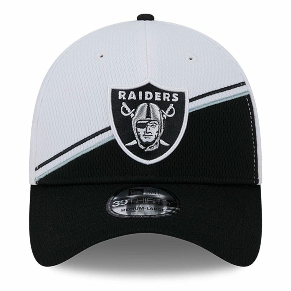 Las Vegas Raiders New Era 2023 Sideline 39THIRTY Flex Hat - White/Black cheap