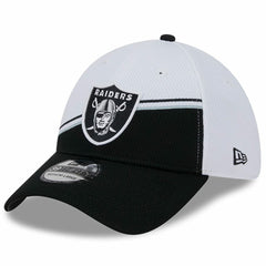 Las Vegas Raiders New Era 2023 Sideline 39THIRTY Flex Hat - White/Black cheap