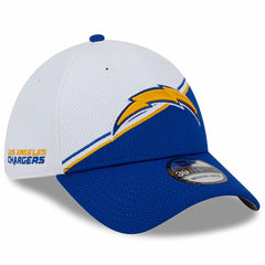 Los Angeles Chargers New Era 2023 Sideline 39THIRTY Flex Hat - White/Blue sale
