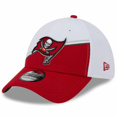 Tampa Bay Buccaneers New Era 2023 Sideline 39THIRTY Flex Hat - White/Red sale