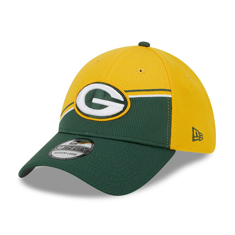 Green Bay Packers New Era 2023 Sideline 39THIRTY Flex Hat - Gold/Green sale