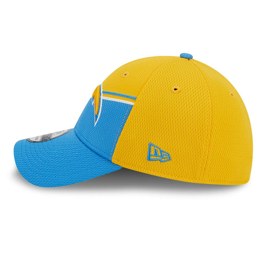 Los Angeles Chargers New Era 2023 Sideline 39THIRTY Flex Hat - Gold/Powder Blue for sale