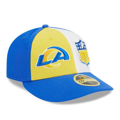 Los Angeles Rams New Era 2023 Sideline Low Profile 59FIFTY Fitted Hat - Yellow/Royal for sale