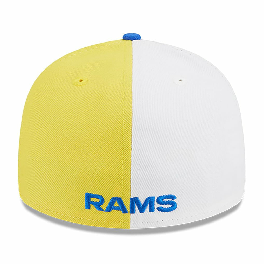 Los Angeles Rams New Era 2023 Sideline Low Profile 59FIFTY Fitted Hat - Yellow/Royal for sale