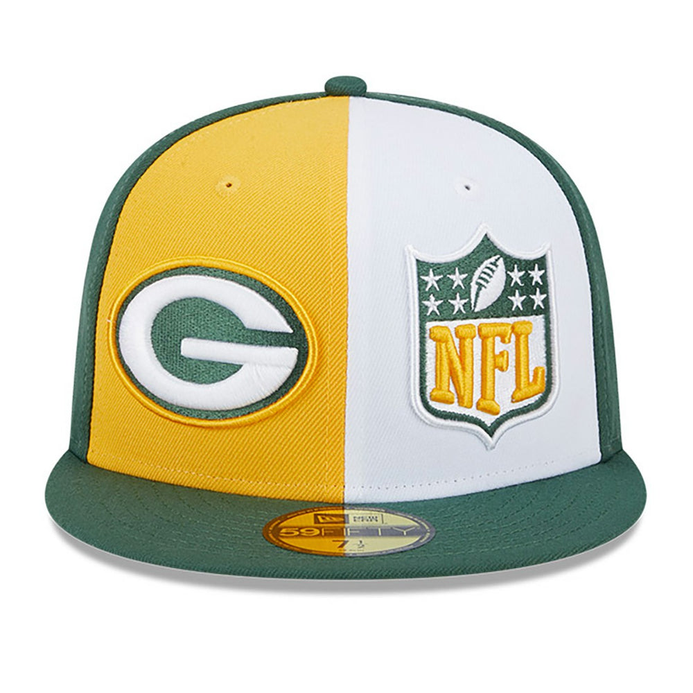 Green Bay Packers New Era 2023 Sideline 59FIFTY Fitted Hat - Gold/Green outlet