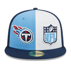 Tennessee Titans New Era 2023 Sideline 59FIFTY Fitted Hat - Light Blue/Navy on sale