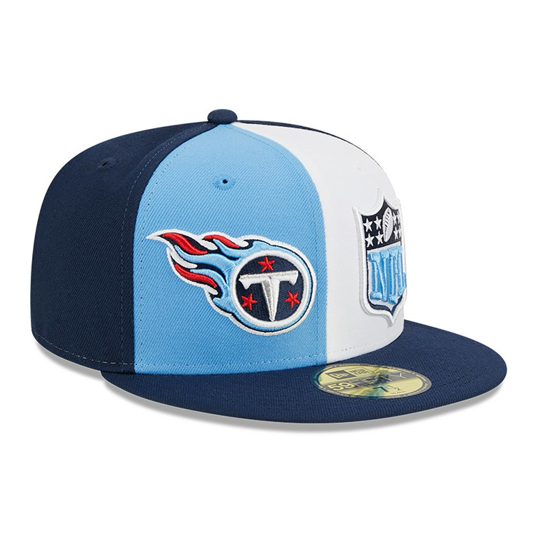 Tennessee Titans New Era 2023 Sideline 59FIFTY Fitted Hat - Light Blue/Navy on sale