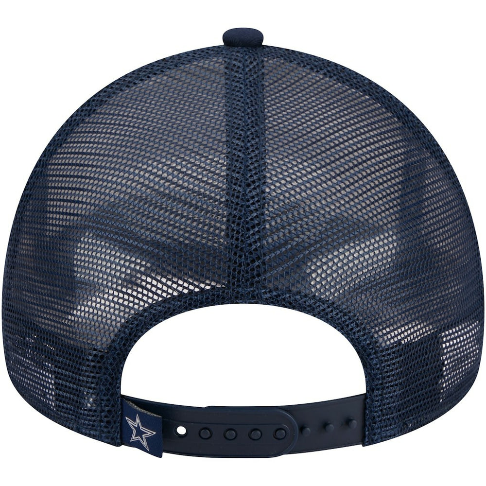 Dallas Cowboys New Era Stacked A-Frame Trucker 9FORTY Adjustable Hat - White/Navy sale