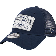 Dallas Cowboys New Era Plate 9FORTY Trucker Adjustable Hat - Navy discount
