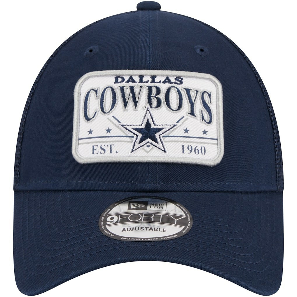 Dallas Cowboys New Era Plate 9FORTY Trucker Adjustable Hat - Navy discount