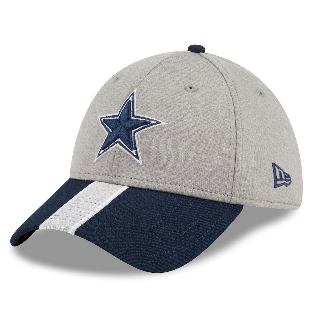 Dallas Cowboys New Era Stripe 39THIRTY Flex Hat - Heather Silver for sale
