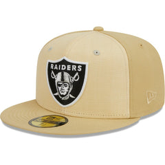 Las Vegas Raiders New Era Raffia Front 59FIFTY Fitted Hat - Khaki online