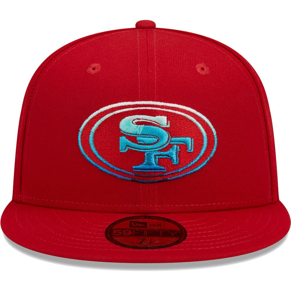 San Francisco 49ers New Era Gradient 59FIFTY Fitted Hat - Scarlet cheap