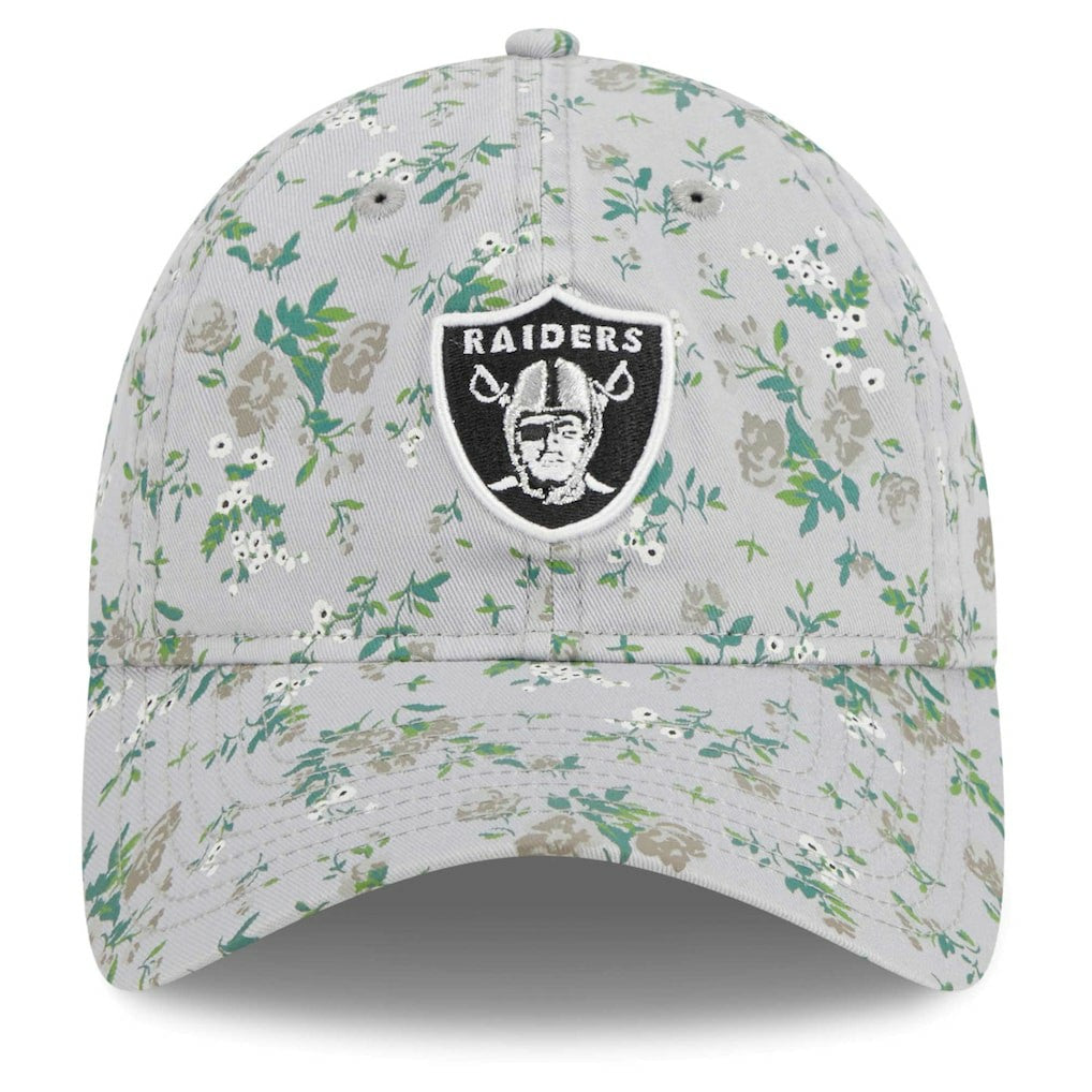 Las Vegas Raiders New Era Girls Youth Bouquet 9TWENTY Adjustable Hat - Gray outlet