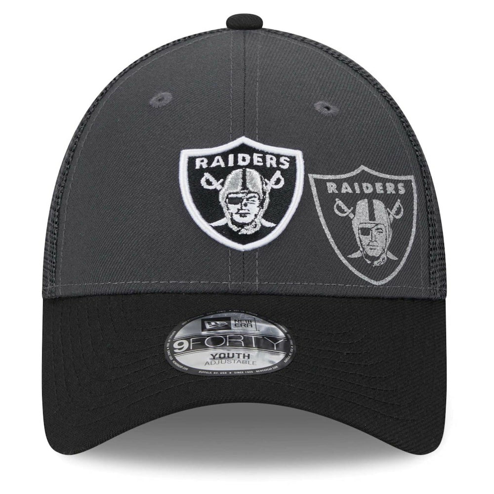 Las Vegas Raiders New Era Preschool Reflect 9FORTY Adjustable Hat - Graphite/Black sale