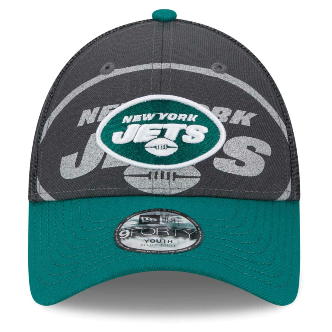 New York Jets New Era Preschool Reflect 9FORTY Adjustable Hat - Graphite/Green outlet