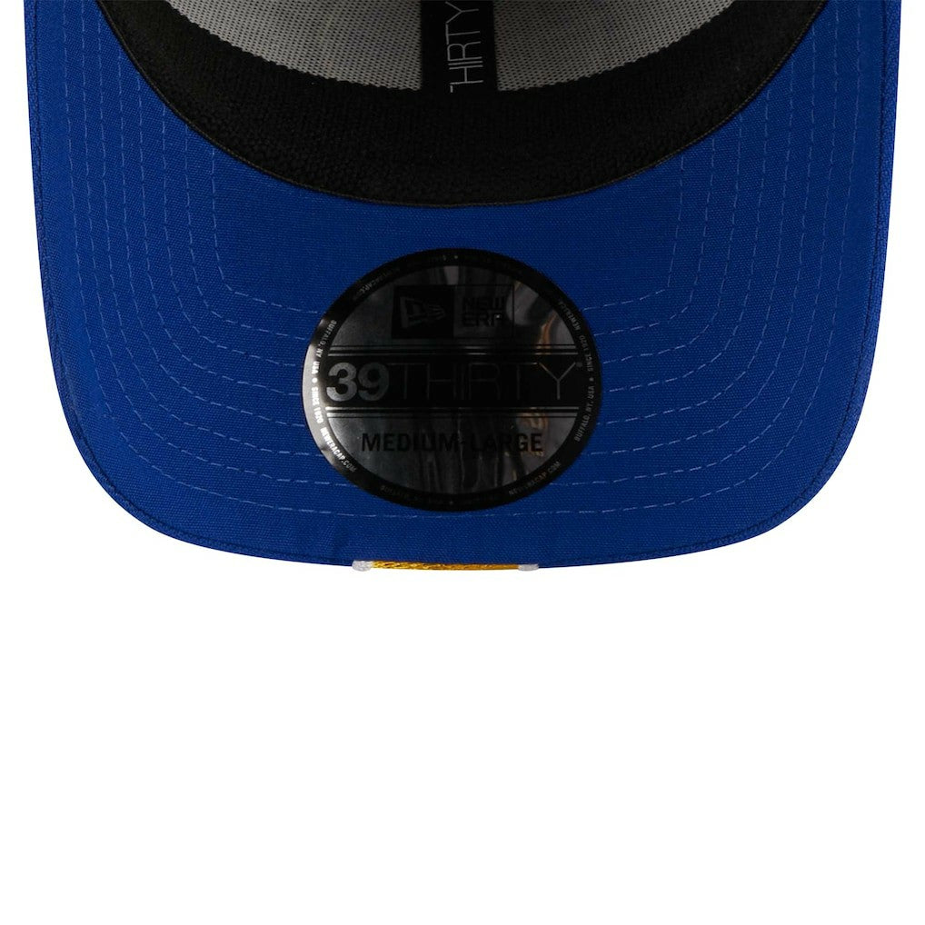 Golden State Warriors Striped 39THIRTY Flex Hat sale - Gray/Royal | New Era shop