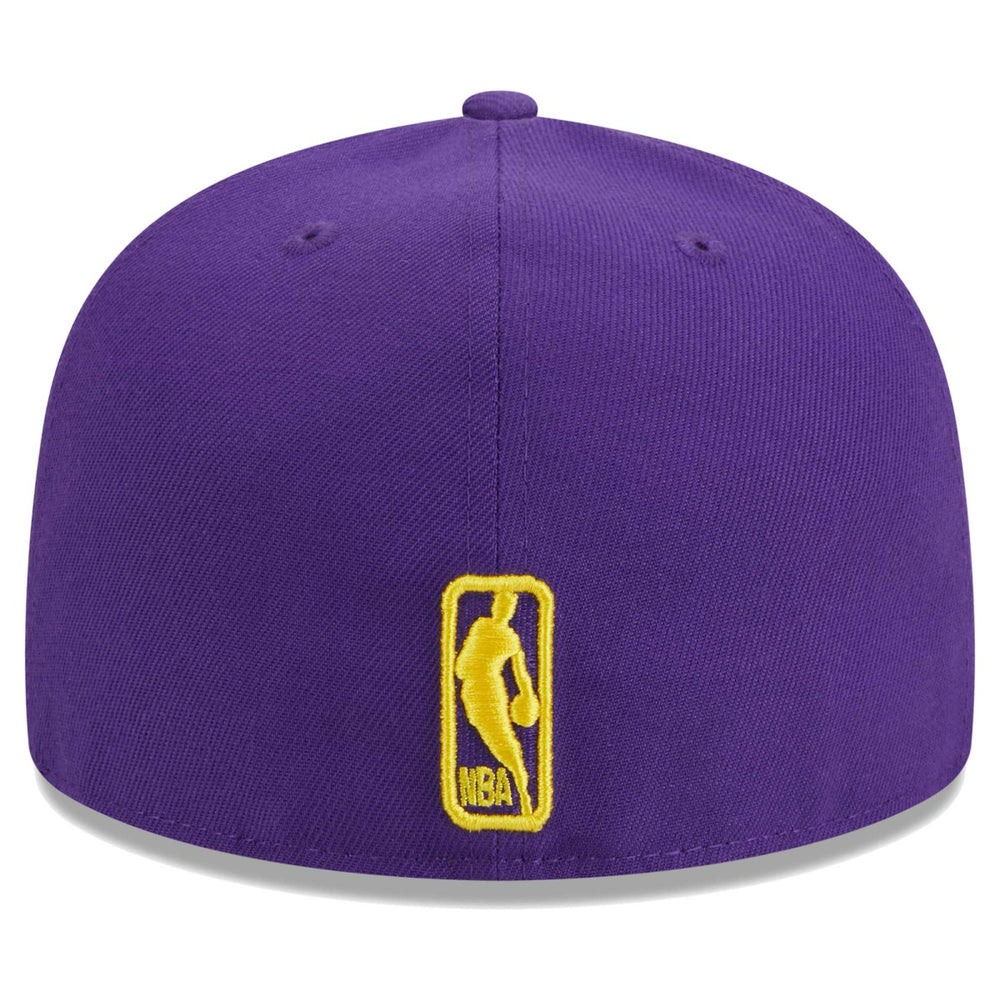 Los Angeles Lakers Big Arch Text 59FIFTY Fitted Hat - Purple | New Era on sale
