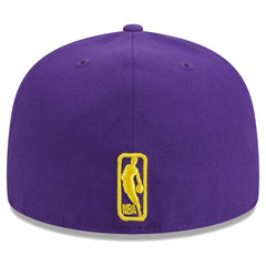 Los Angeles Lakers Big Arch Text 59FIFTY Fitted Hat - Purple | New Era on sale