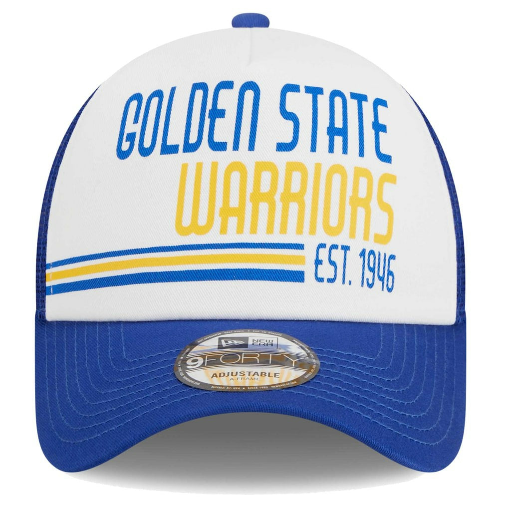 Golden State Warriors Lift Pass Foam Front Trucker 9FORTY Adjustable Hat sale - White | New Era shop