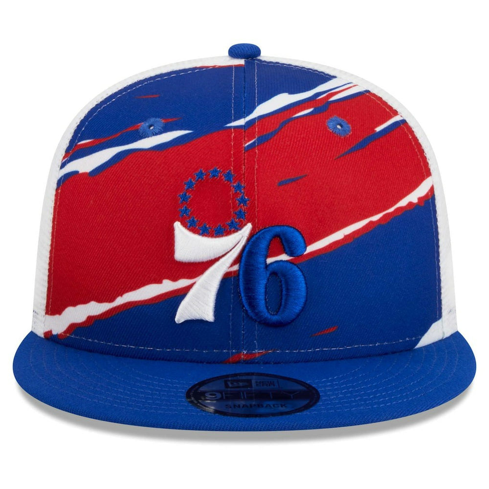Philadelphia 76ers Tear Trucker 9FIFTY Adjustable Hat - Royal/White | New Era on sale