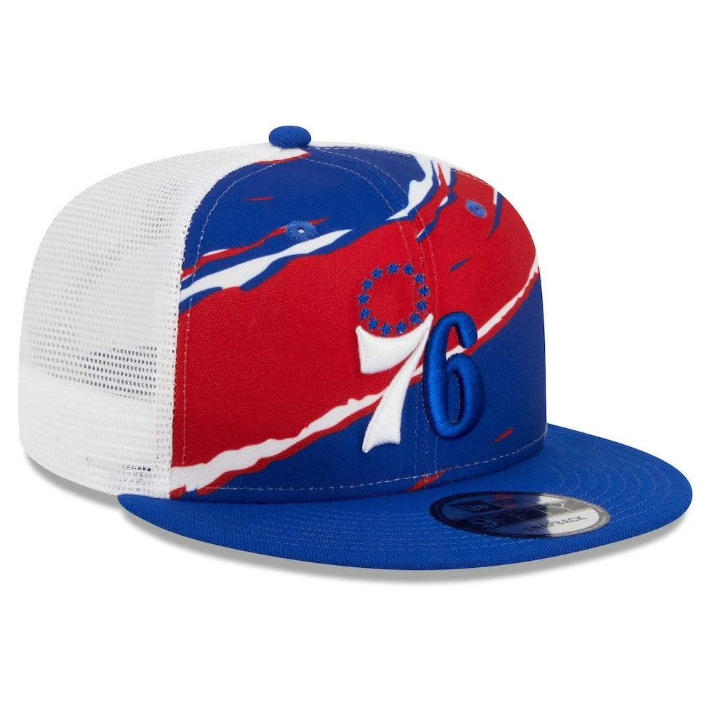 Philadelphia 76ers Tear Trucker 9FIFTY Adjustable Hat - Royal/White | New Era on sale