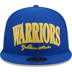 Golden State Warriors Golden Tall Text 9FIFTY Snapback Hat sale - Royal | New Era shop