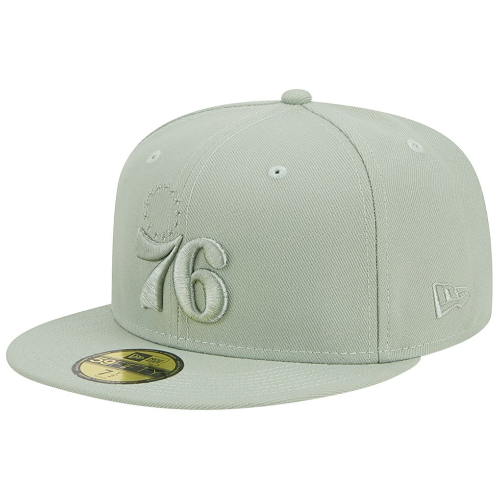 Philadelphia 76ers Sage Color Pack 59FIFTY Fitted Hat - Light Green | New Era cheap
