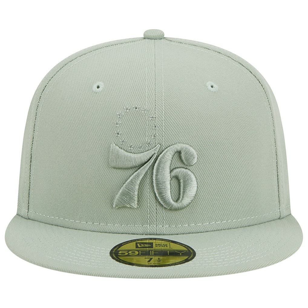 Philadelphia 76ers Sage Color Pack 59FIFTY Fitted Hat - Light Green | New Era cheap