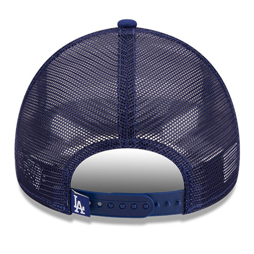 Los Angeles Dodgers Stacked A-Frame Trucker 9FORTY Adjustable Hat - White/Royal | New Era